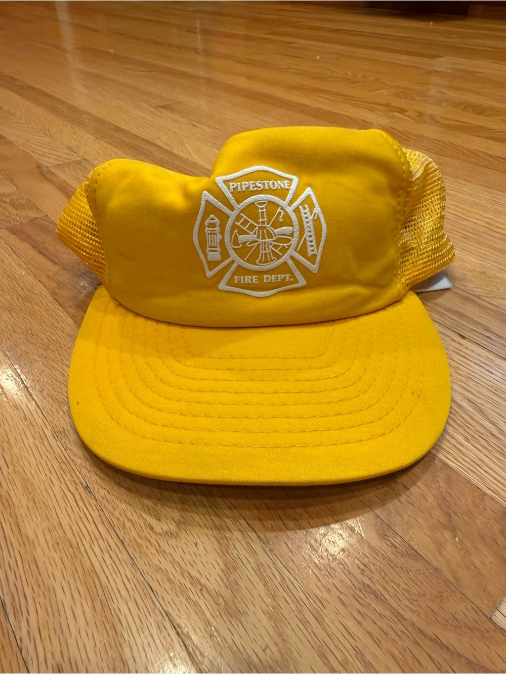 Pipestone Fire Department Yellow Mesh Trucker Hat